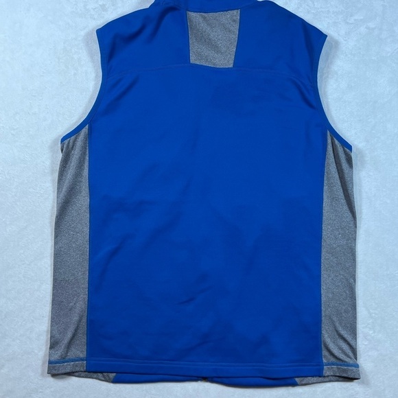 The North Face Large FlashDry Lightweight Blue Gray Full Zip Vest Stretch Cotton - Picture 3 of 12